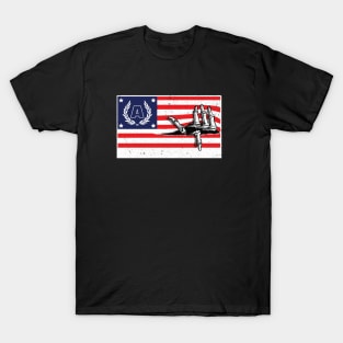 Cracked USA flag T-Shirt